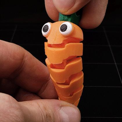 Flexible Baby Carrot Keychain 🥕