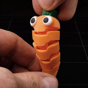 Flexible Baby Carrot Keychain 🥕