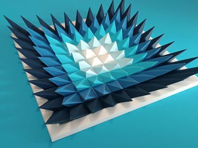 3D Wall Sculpture, Blue Drop