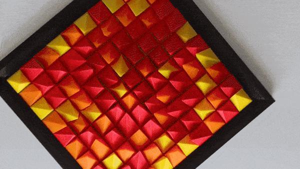 3D Wall Sculpture, Burning Flames
