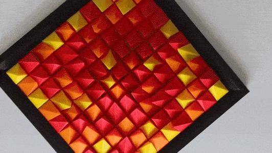 3D Wall Sculpture, Burning Flames