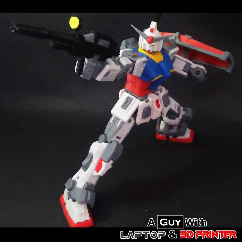 GUNDAM 3D print  - Articulated Action Figure - (Based on RX-78 Gundam)