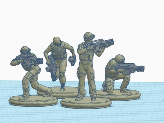 Aliens Kitbash: More USCM “Colonial Marines” Updated