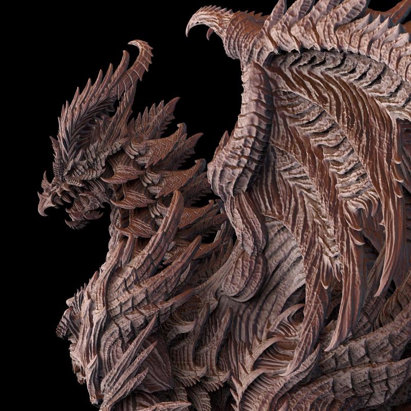 3D Game Assets 3D print model Dragon Figure