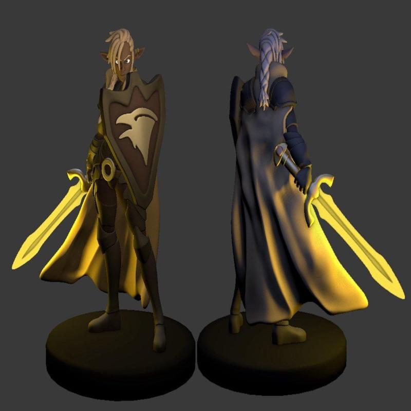 Elf Paladin Miniature