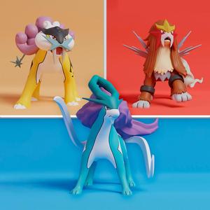 Pokemon – Entei Raikou and Suicune  with 2 poses
