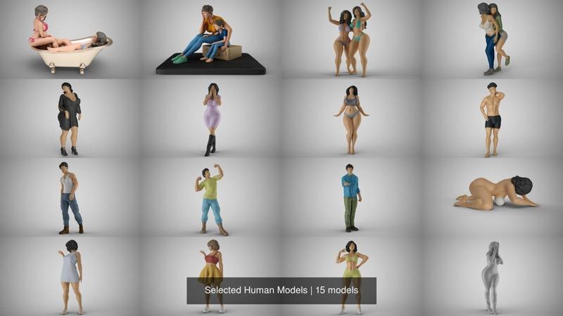 Selected Human Models 3D Model Collection