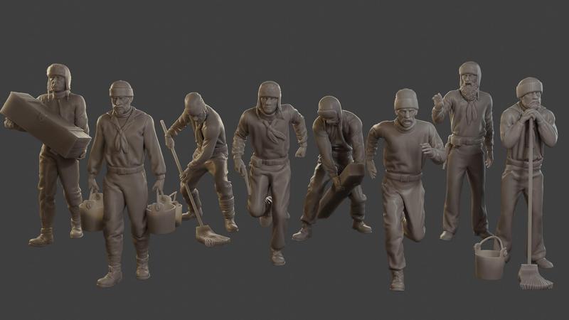 1900 Antartic Sailor ANS1 Pack 2 3D Model Collection