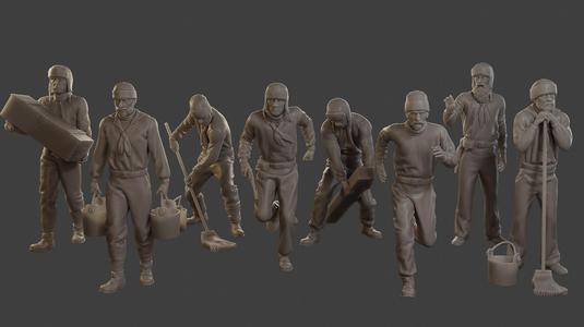 1900 Antartic Sailor ANS1 Pack 2 3D Model Collection