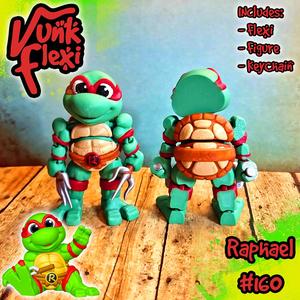 Teenage Mutant Ninja Turtles Raphael MultiColor Flexi Print-In-Place + figure & keychain