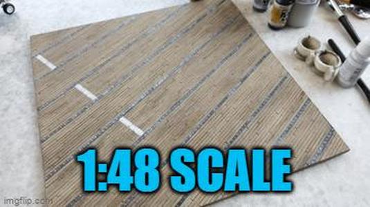 WWII US Aircraft Carrier Diorama and Display Base (1:48 Scale 300mm)
