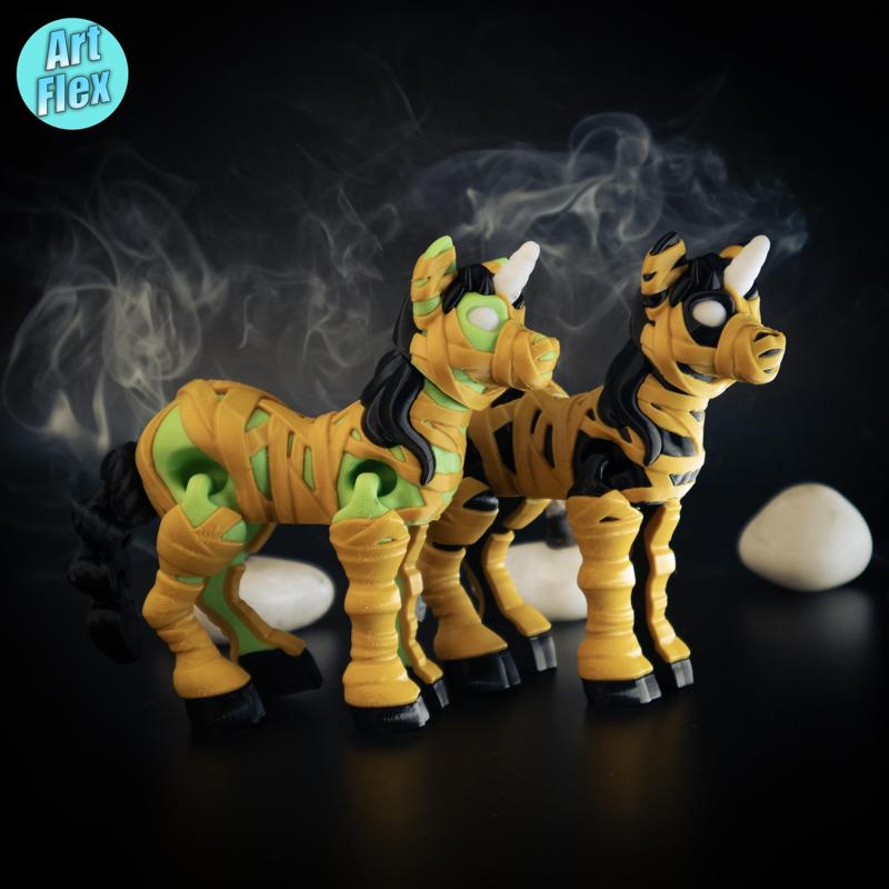 Flexi Mummy Unicorn STL and 3MF