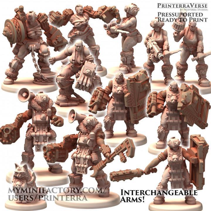 018 9th OGRESS Brigade Strong and Thicc Muscular Northern Woman Military Force with Shield Gun and Armor
