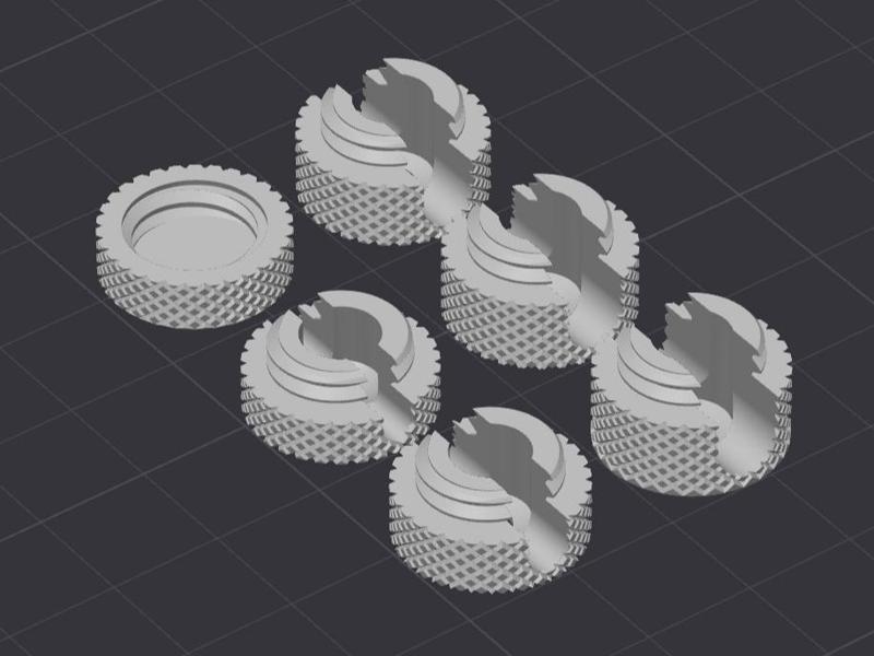 Knurled Cable Clips – Circular Wire Mounts 3-6mm