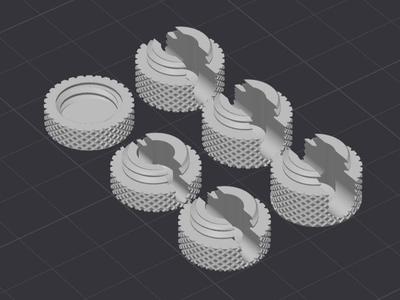 Knurled Cable Clips – Circular Wire Mounts 3-6mm