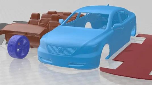 Lexus LS 600 2008 Printable Car