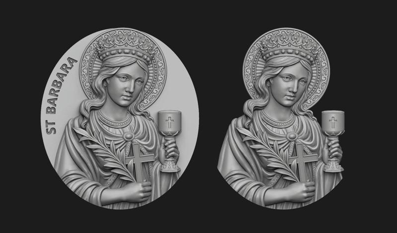 Saint Barbara Medallion and Pendant
