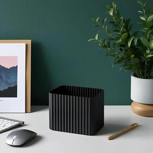 Modern Slim Ribbed Pencil Holder, Office Organizer   