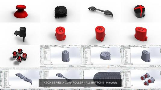 XBOX SERIES X CONTROLLER – ALL BUTTONS 3D Model Collection