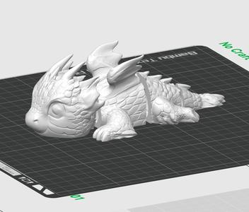 Baby Air Elemental Dragon - Articulated - 3D print STL and multicolor 3MF file