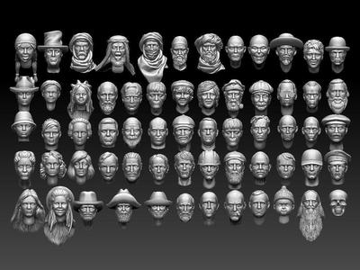 heads group of different