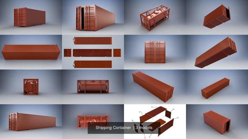 Shipping Container  3D Model Collection