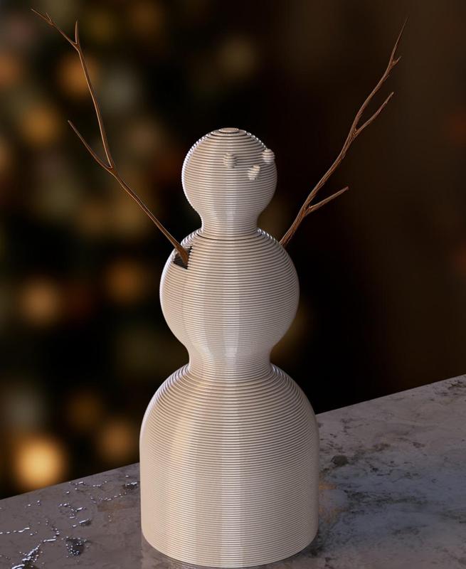 Minimalistic Modern Snowman Christmas Vase
