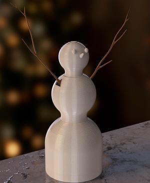 Minimalistic Modern Snowman Christmas Vase