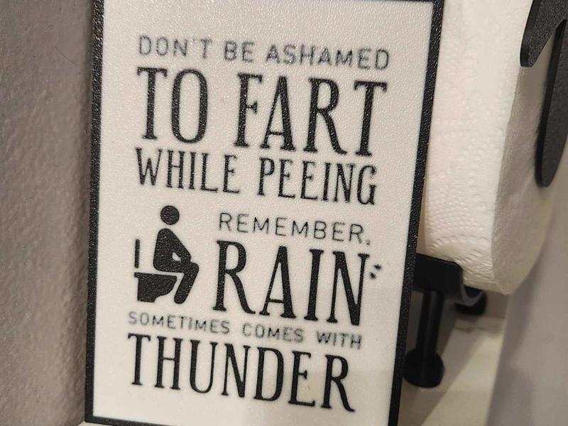 Bathroom Sign Ok To Fart When Pee’ing