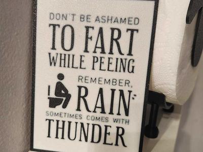 Bathroom Sign Ok To Fart When Pee’ing