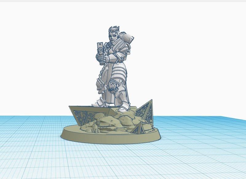 40mm and 32 mm Zendikar Hero Bases (MTG/WH40k)