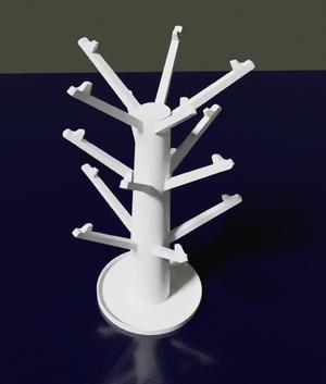 Keychain Tree Display Stand – Support Free – Print in Place
