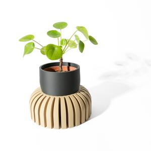 The Karis Planter Pot with Drainage Tray & Stand: Modern and Unique Home Decor for Plants