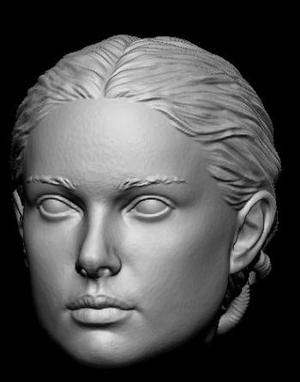 Padme Head sculpt – Star Wars  Black Series – 1/6 Scale – Hottoys 1:6 – Action Figure