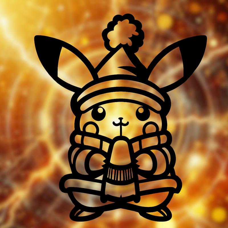 Pikachu ready for Christmas – Wall Art