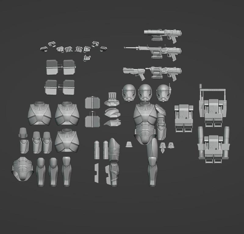 Clone Commando One-Twelfth Scale Kit