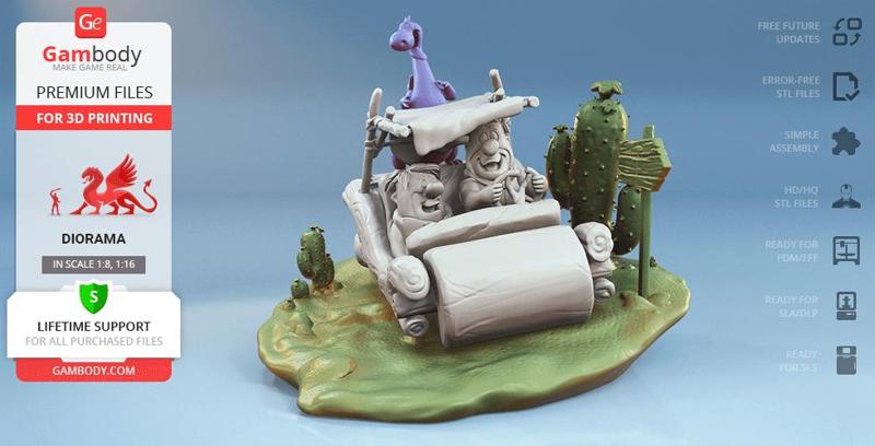 The Flintstones 3D Printing Figurines in Diorama | Assembly