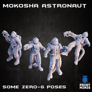Mokosha Astronauts x4 – Zero-G Poses – In Orbit Collection