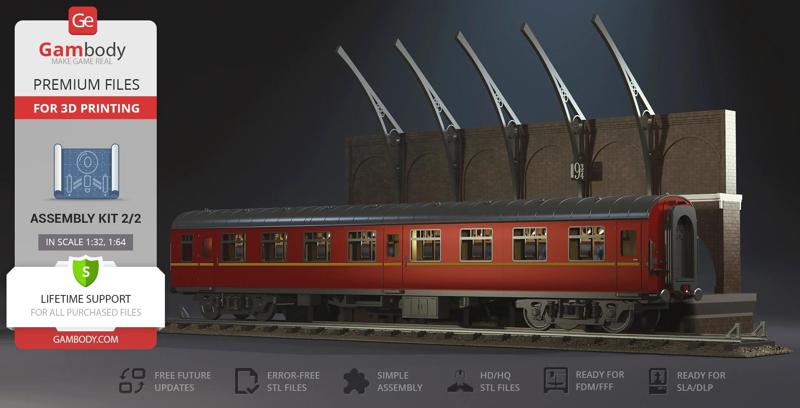 Hogwarts Express 3D Printing Model | Assembly Kit 2 – Platform 9 3/4
