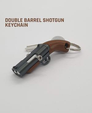 Double Barrel Shotgun Keychain