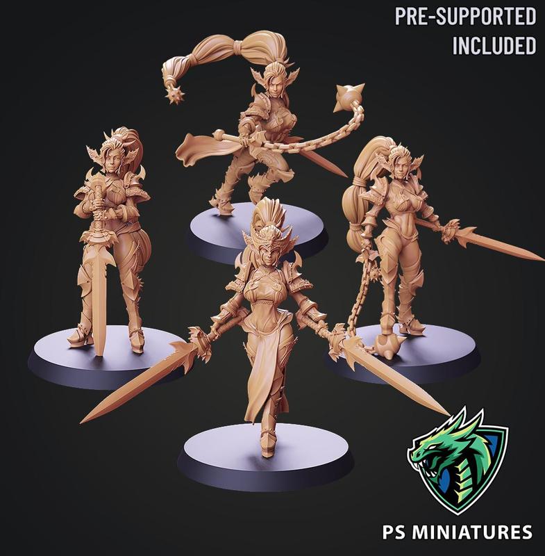 Drow Legionnaires Bundle – 4 Variants and Pinup Each