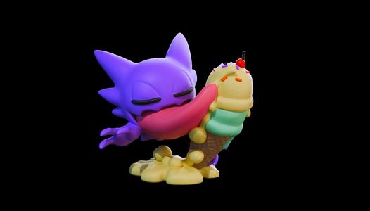 Haunter Eating Ice Cream