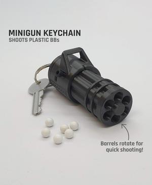 Minigun Keychain — Functional Blaster