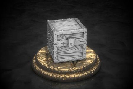 Realistic Minecraft chest. 25mm / 28mm miniature scale