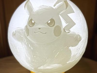 Pikachu Lithophane Lamp