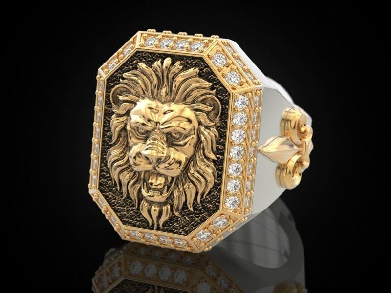 A large ring with a lion and an all-seeing eye New Ubdate