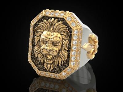 A large ring with a lion and an all-seeing eye New Ubdate