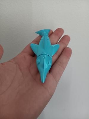 Dolphin flexi fidget toy – FREE – print in place