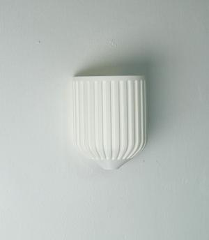 Minimalist Vertical Wall Vase with Ribbed Texture for Decor