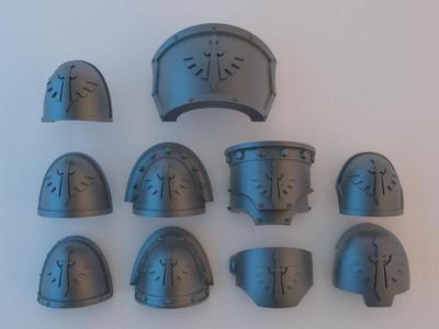 Space Marine Shoulder Pads – Dark Angels